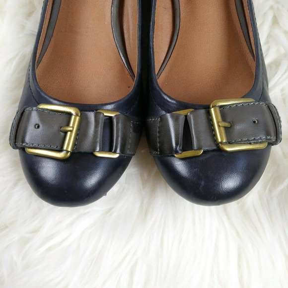 Lucky Brand Leather Colorblock Ballet Flats Fiona - Picture 2 of 8